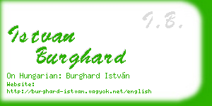istvan burghard business card