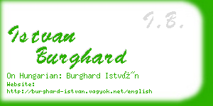 istvan burghard business card